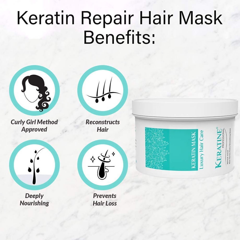 Keratine Professional Smoothing Shampoo, Luxury Hair Mask and Smooth Shine Serum - Distacart