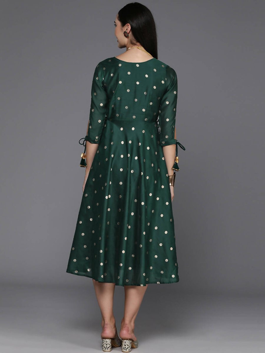 Ahalyaa Women's Traditional wear Ethnic Dress - Green - Distacart
