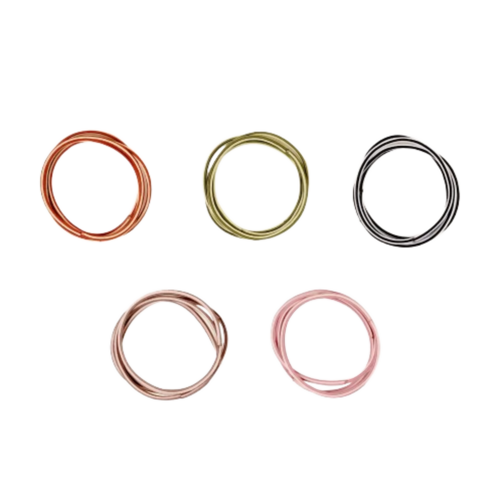 Bronson Professional Elastic Hair Rubber Bands Hair Ties Soft Stretchable Twin Colour - Dista