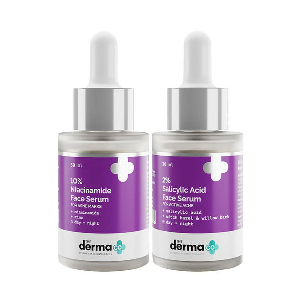 The Derma Co Anti Acne AM PM Regime Combo With Niacinamide (AM) And Salicylic Serum (PM) - Distacart