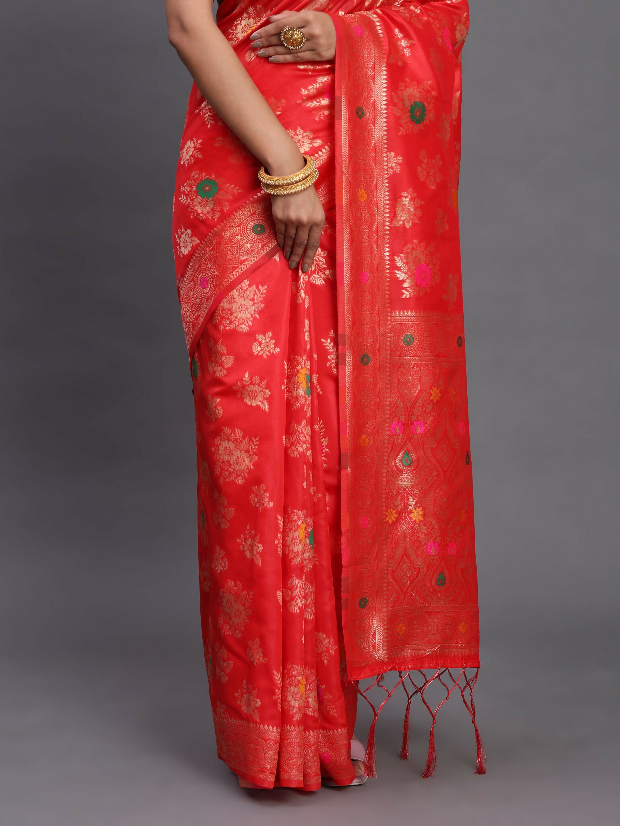 Astita Banarasi Silk Red Saree