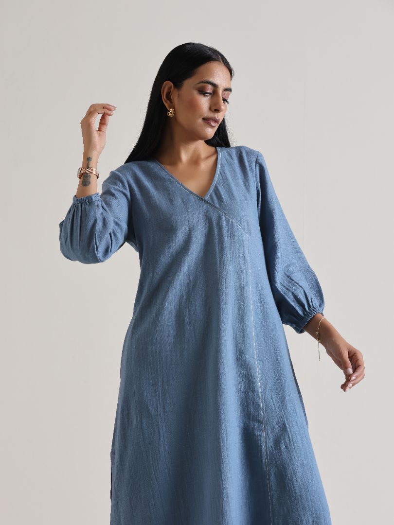 trueBrowns Light Blue Kurta Pant Set - Distacart