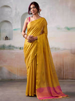 Thumbnail for Astita Tissue Silk Yellow Saree