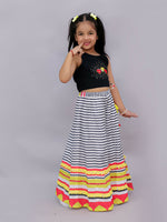 Thumbnail for Lil Drama Shor-Gul Multicolor Top and Pant Set For Girls