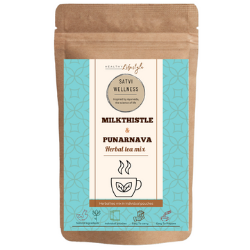 Satvi Wellness Milkthistle Punarnava Herbal Infusion Mix In Indvidual Packets | Herbal Tea Sachet - Dista