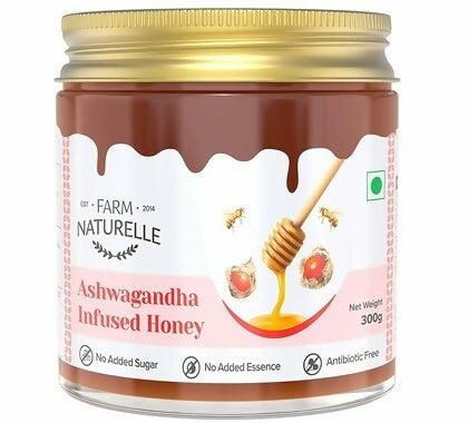Farm Naturelle Ashwagandha Infused Honey – Natural Stress Relief & Energy Boost