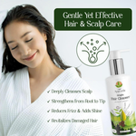 Thumbnail for Him Ayurveda Green Tea Bringha Hair Cleanser Ayurvedic Shampoo For Hair Growth & Hair Fall Control