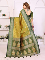 Thumbnail for Aastha Fashion Pista Green South Soft Silk Zari Weaving Saree - Distacart