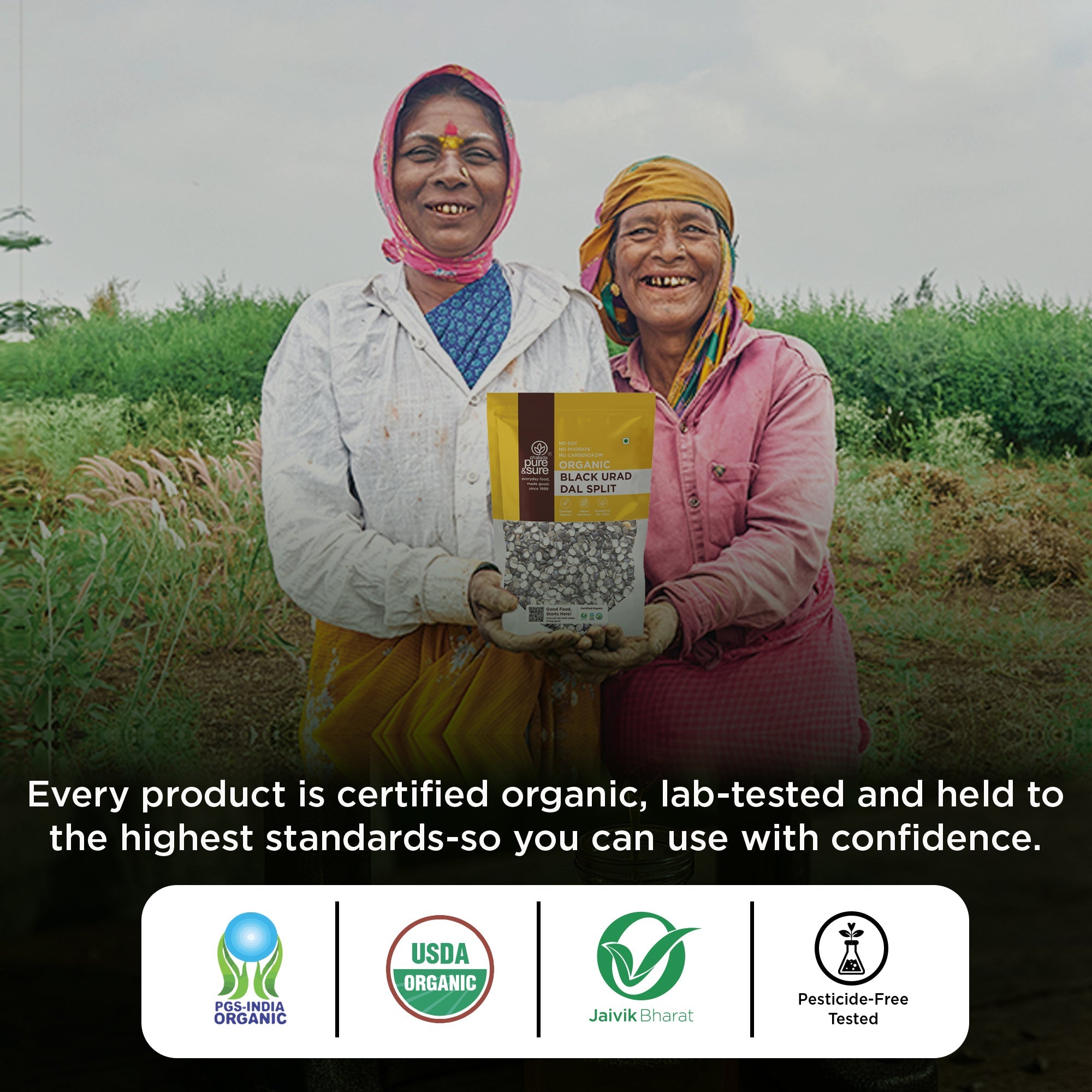 Pure & Sure Organic Black Urad Dal Split - Distacart