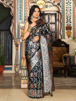 Thumbnail for Astita Turquoise Silk Saree