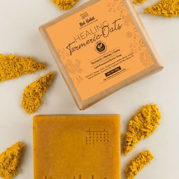 Nat Habit Cold Processed Healing Turmeric-Oats Soap - Distacart