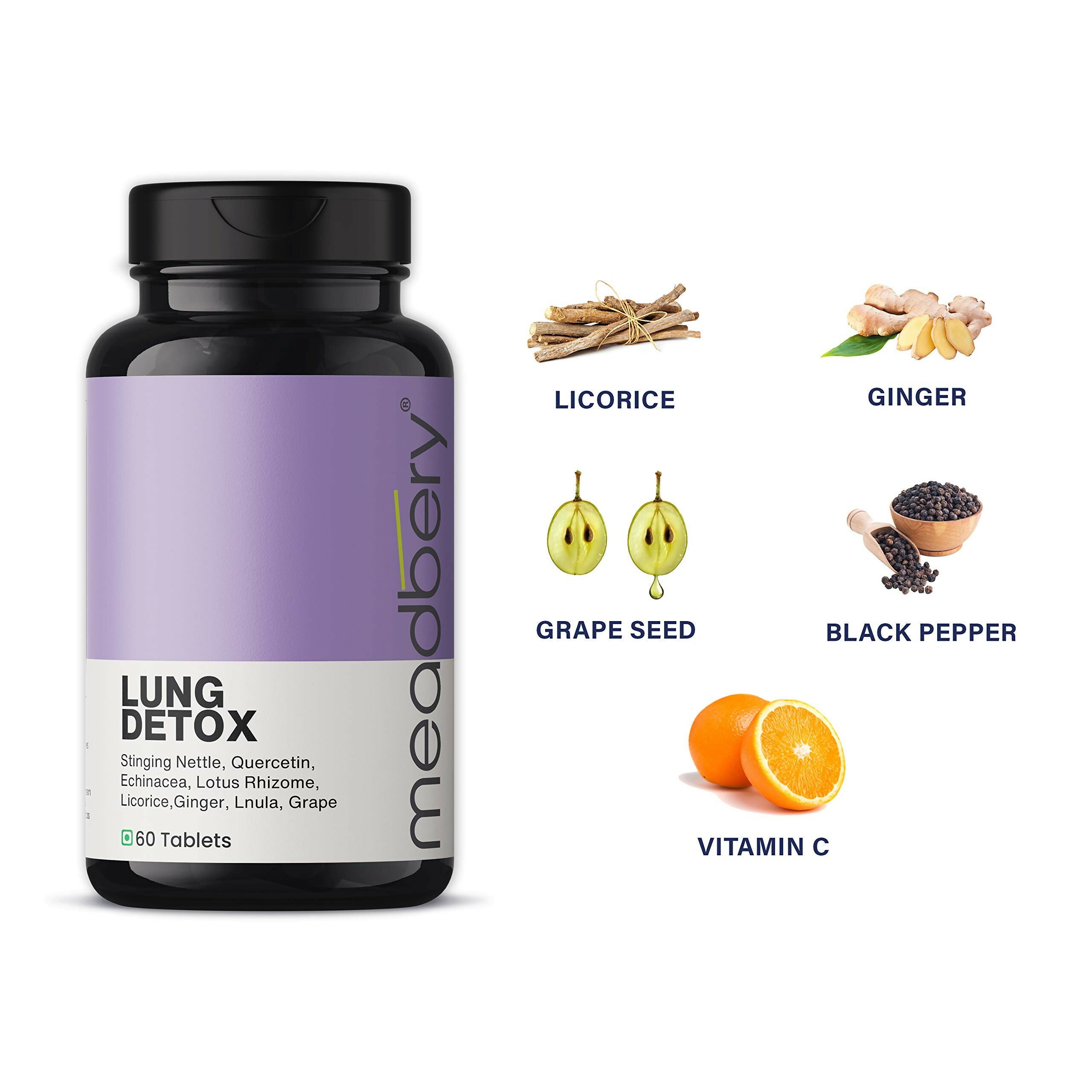 Meadbery Lung Detox Tablets - Distacart