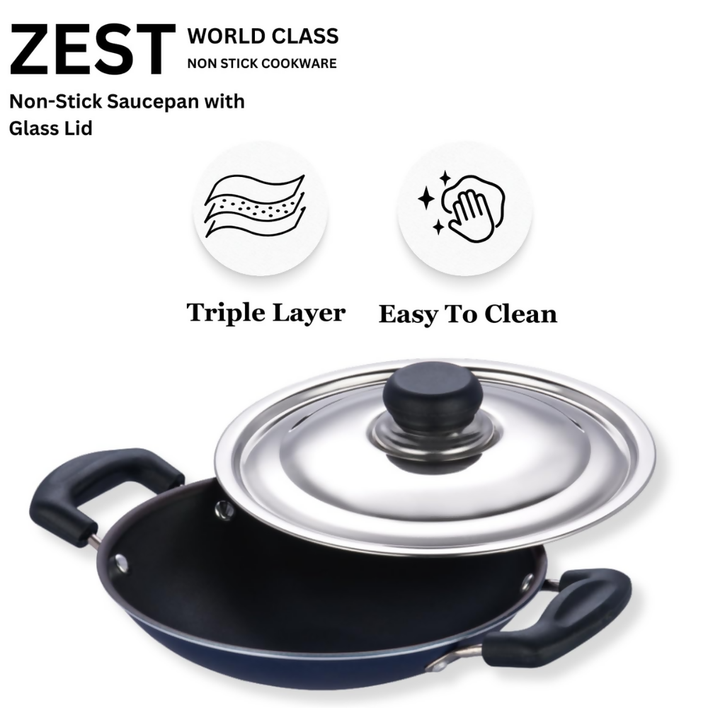 Vinod Zest Non Stick Appachetty with Lid - Dista
