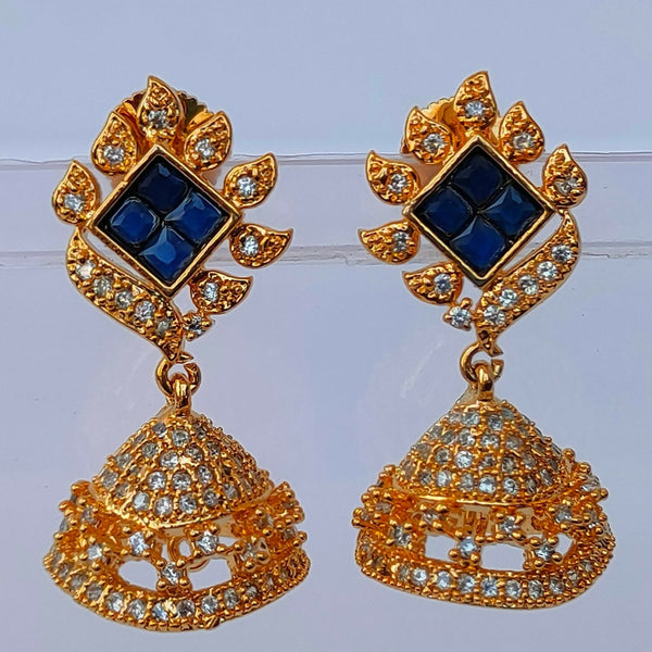 Blue AD Designer Jhumkas - Distacart