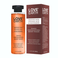 Thumbnail for Love Earth Salicylic Acid, Glycolic Acid & Niacinamide Exfoliating Body Wash - Distacart