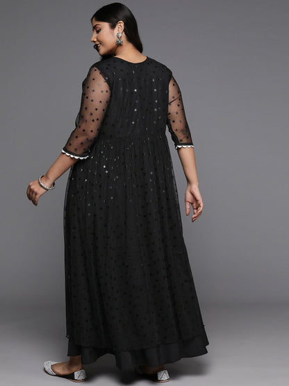 Ahalyaa Women's Traditional wear Kurta Set - Black - Distacart