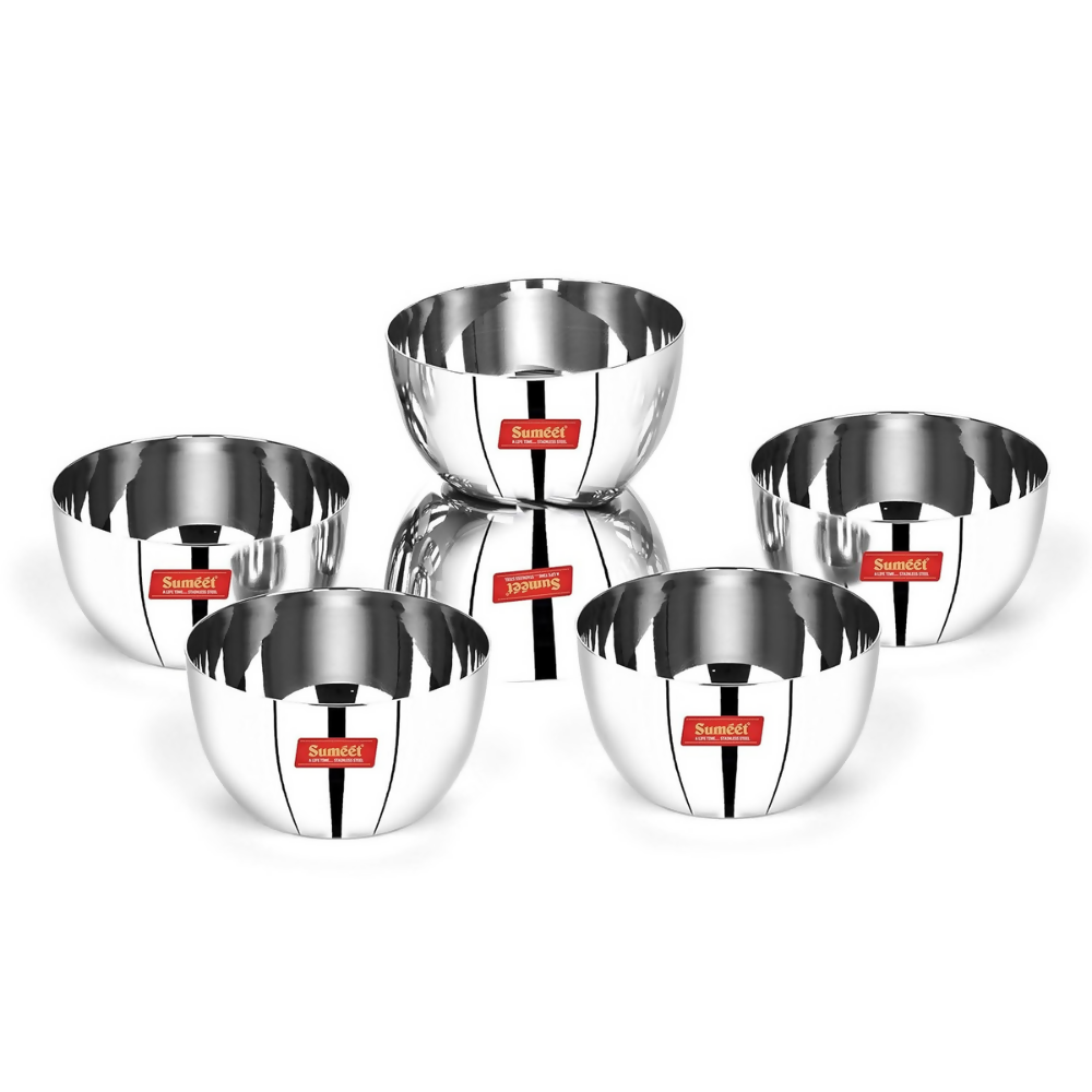 Sumeet Stainless Steel Big Apple Bowl - 9.8cm - Dista