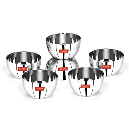 Sumeet Stainless Steel Big Apple Bowl - 9.8cm - Dista