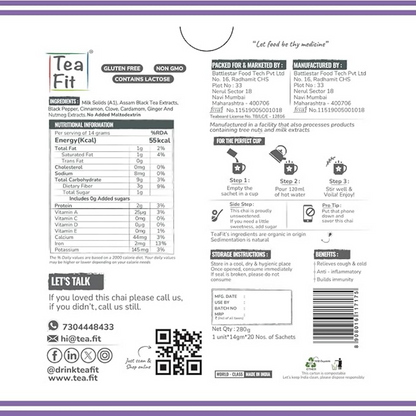 TeaFit Premium NO SUGAR Instant Assorted Tea Premix - Distacart