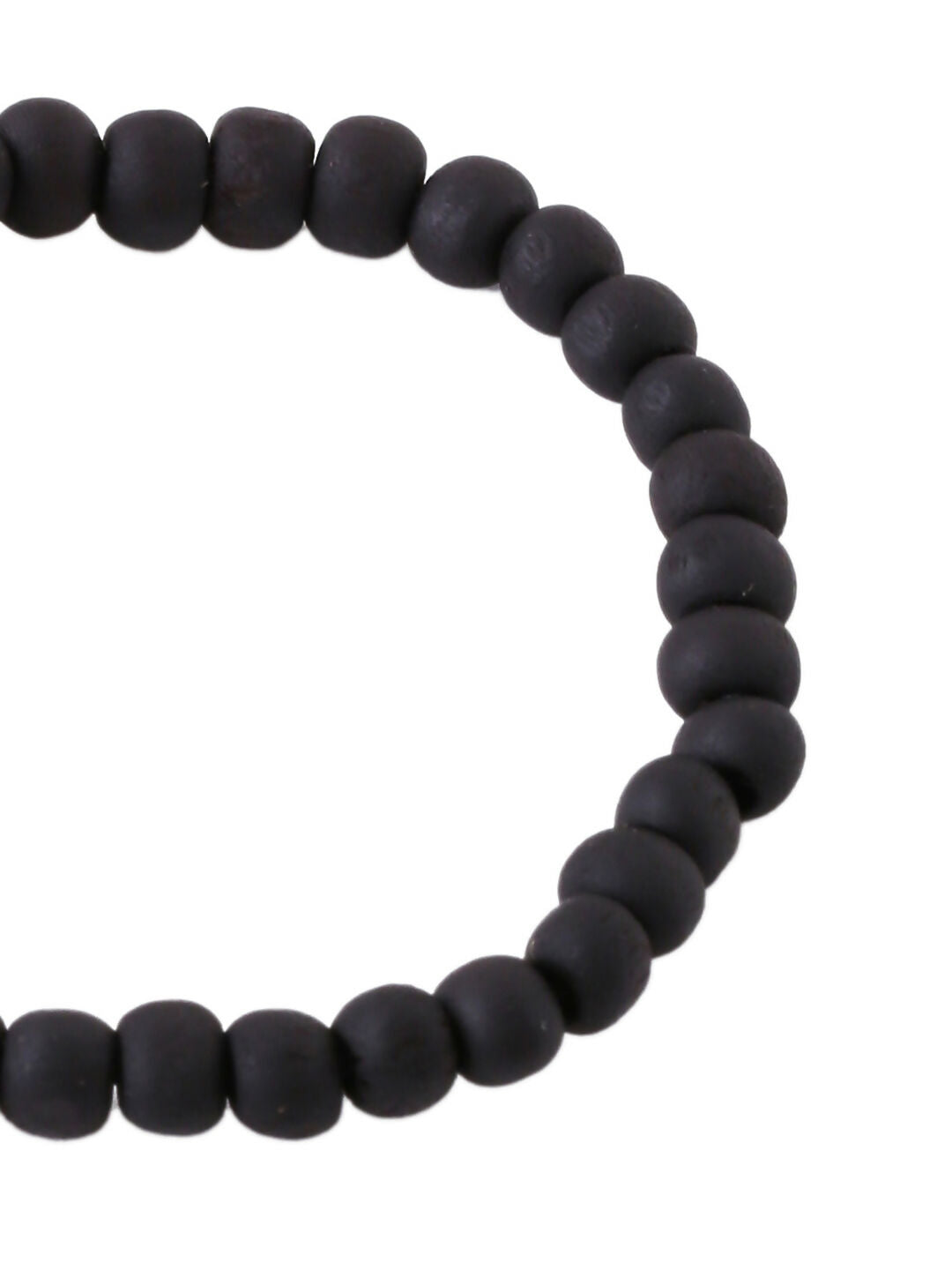 NVR Men Black Beaded Elasticated Rakhi With Roli Chawal - Distacart