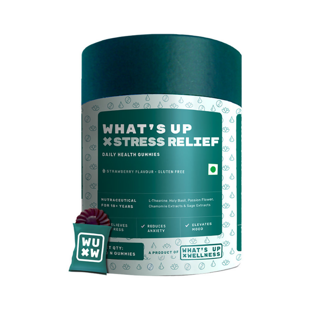What's Up Wellness Stress & Anxiety Relief Gummies - Strawberry Flavor - Distacart