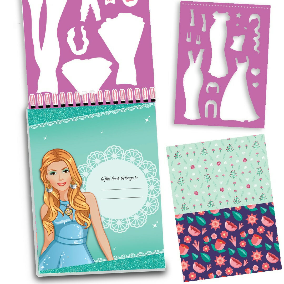 Dreamland Publications tyle Studio Fashion Sketch Activity Book 2 for Girls Age 4-8 years