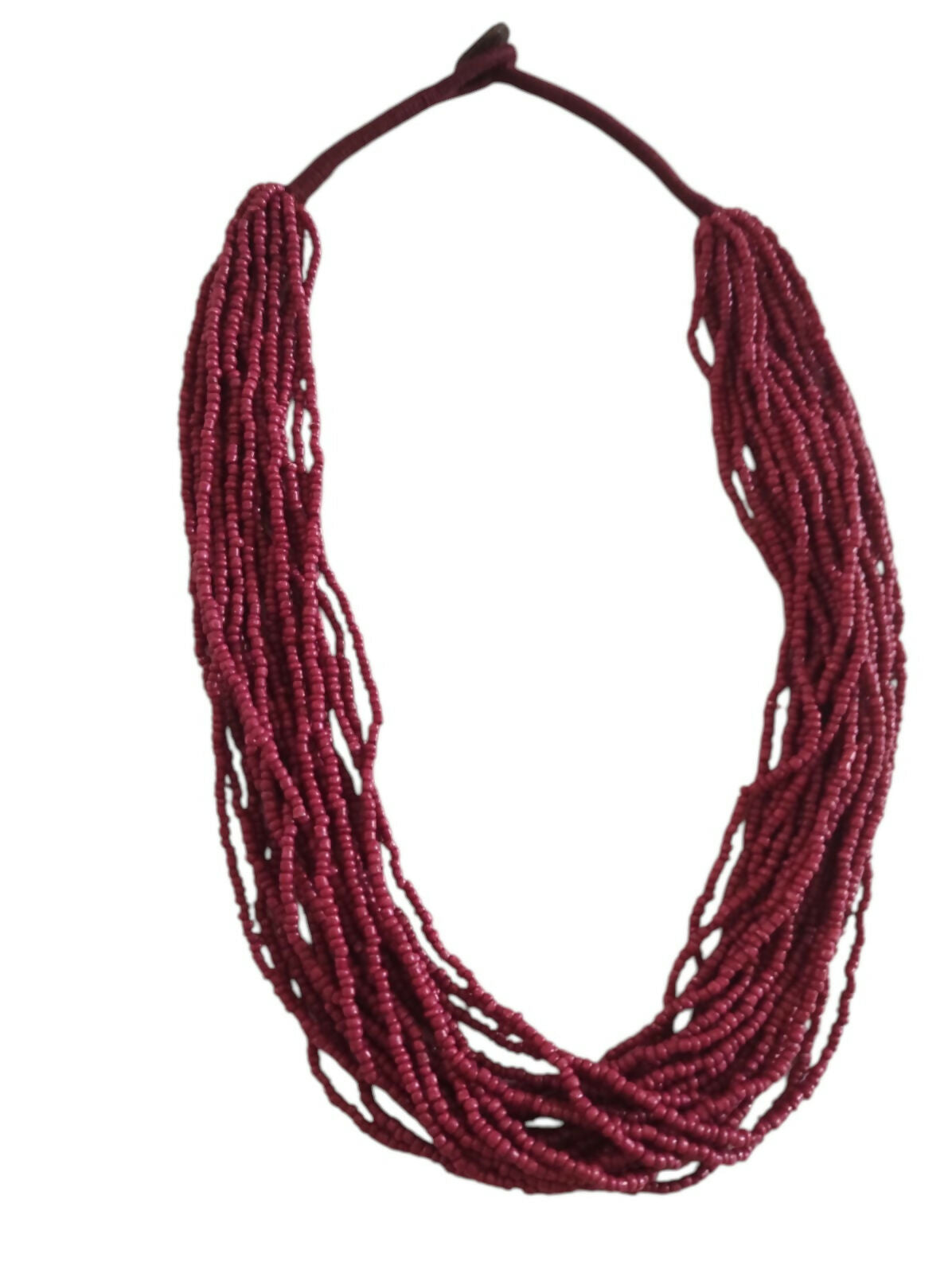 Inhanns Handmade Beaded Multilayer Necklace, 20 Layers - Wine - Distacart