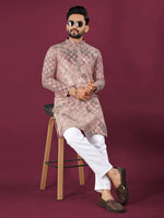 Thumbnail for Anaita Pink Chikankari Work Viscose Rayon Straight Kurta - Distacart