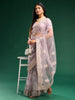 kasee Floral Embroidered Net Saree - Distacart