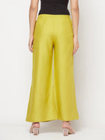 Thumbnail for Aniyah Rayon Flared Slip-On Parrot Green Palazzo