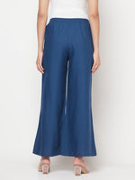 Thumbnail for Aniyah Rayon Flared Slip-On Blue Palazzo