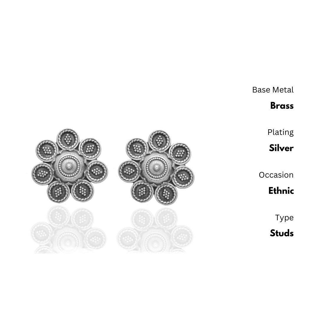 New Stylish Oxidized Gold-Polished Gold Studs Earrings for Womens by House of Ree - Distacart