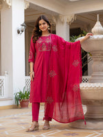 Thumbnail for Pramukh Fab Pink Color Viscose Mango Silk Kurta Set - Distacart