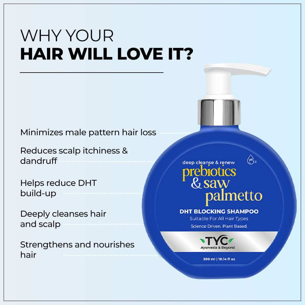 TYC DHT Blocking Shampoo -Prebiotics + Saw Palmetto - Dista