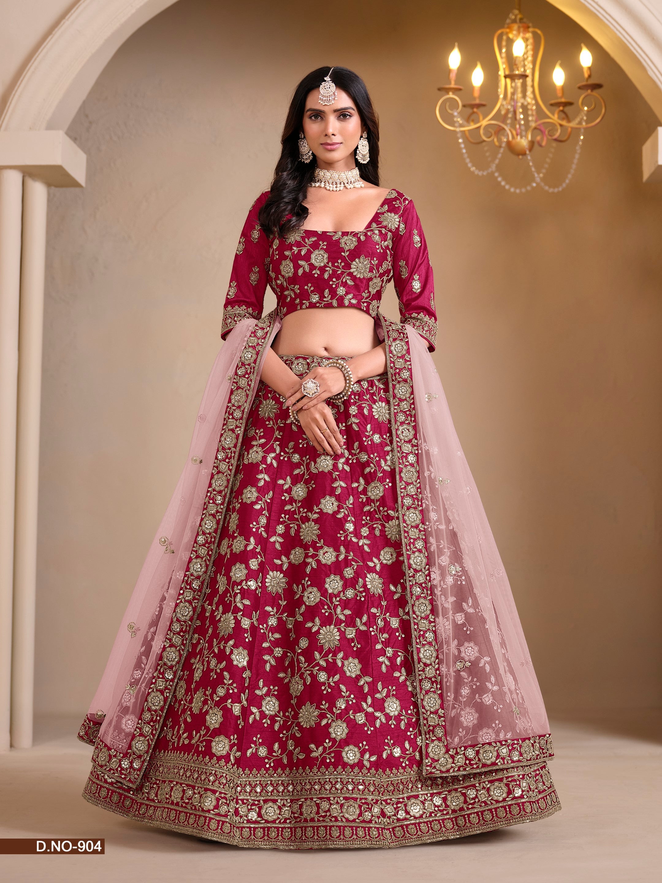 Anaita Red Art Silk Designer Lehenga With Blouse - Distacart
