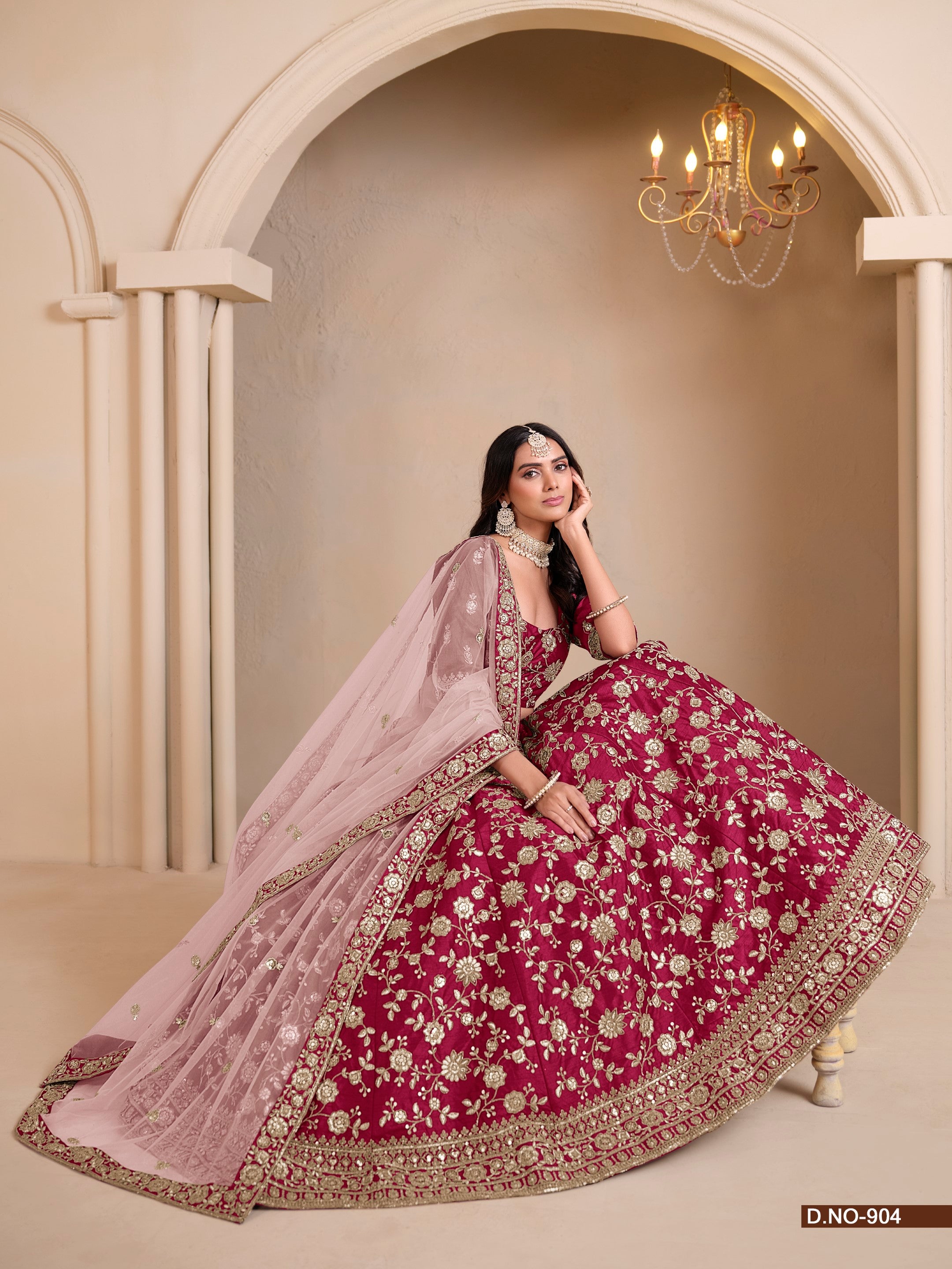 Anaita Red Art Silk Designer Lehenga With Blouse - Distacart