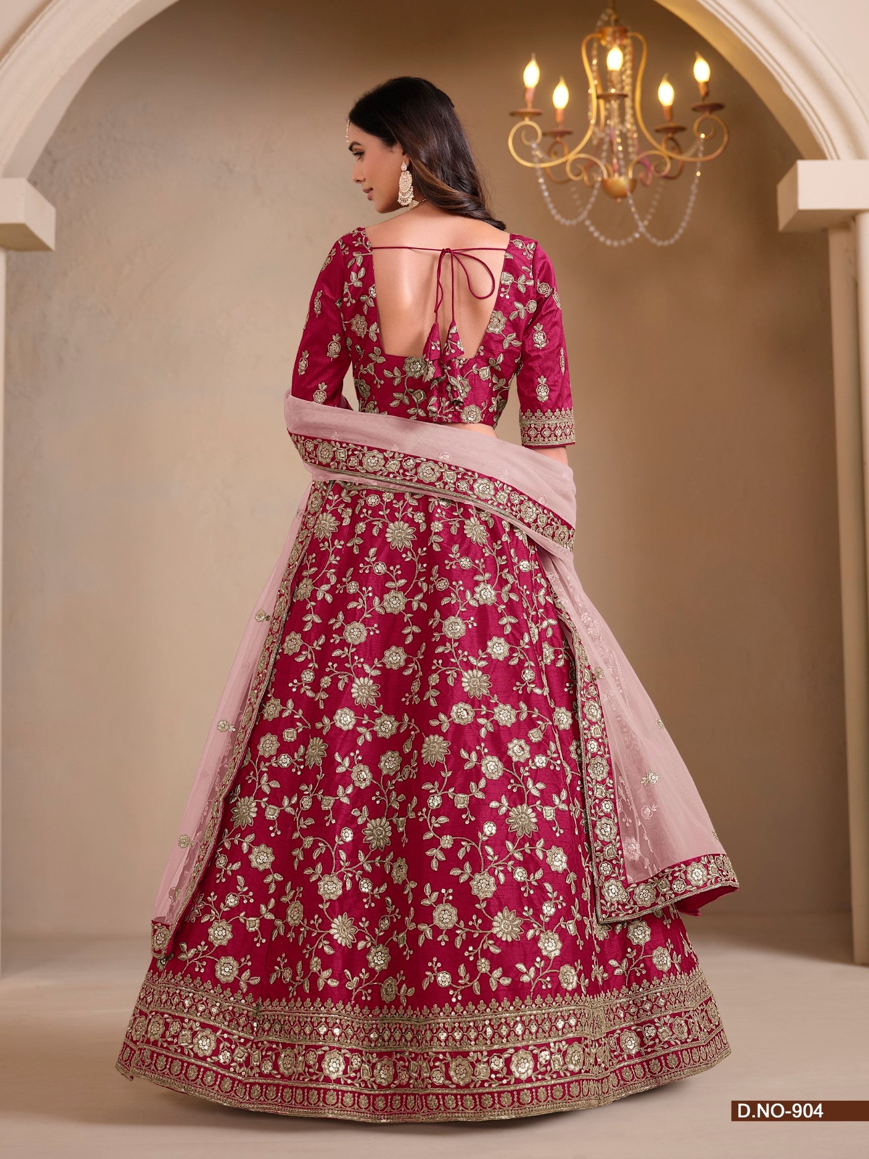 Anaita Red Art Silk Designer Lehenga With Blouse - Distacart