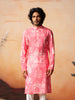 Botanical Architecture Traditional Printed Silk Kurta by Hilo Design - Distacart