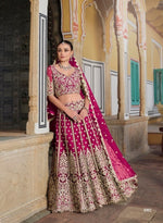 Thumbnail for Anaita Magenta Net Lehenga Choli With Stone Embroidery Work - Distacart