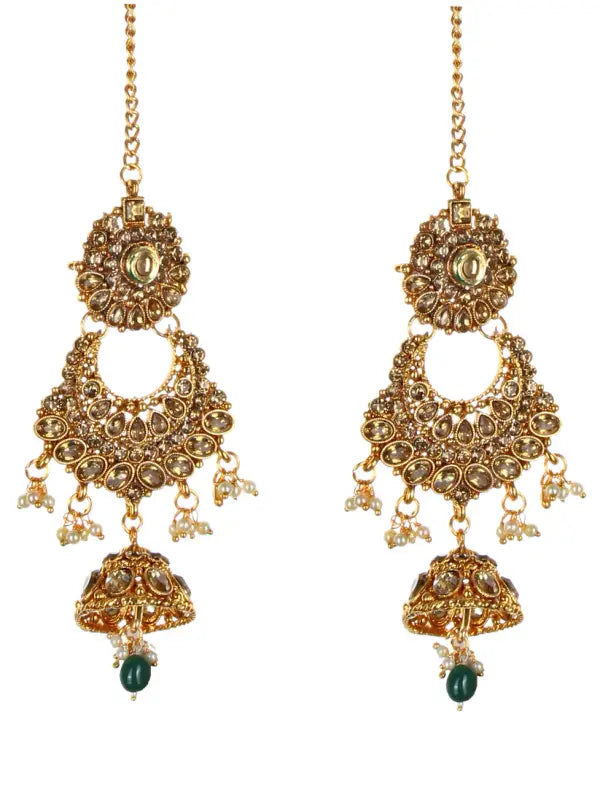 Tehzeeb Creations Traditional Stone Bridal Set 9 Pcs. For Girls & Women - Distacart