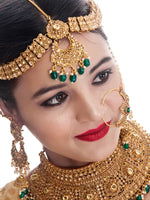 Thumbnail for Tehzeeb Creations Traditional Stone Bridal Set 9 Pcs. For Girls & Women - Distacart