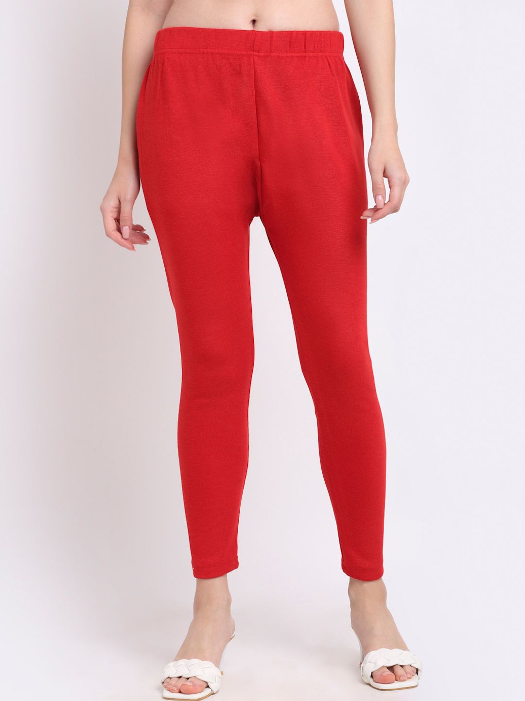 TAG 7 Pack Of 2 Women Peach & Red Wool Leggings - Distacart