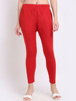 Thumbnail for TAG 7 Pack Of 2 Women Peach & Red Wool Leggings - Distacart