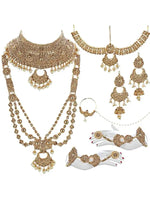 Thumbnail for Tehzeeb Creations Traditional Stone Bridal Set 9 Pcs. For Girls & Women - Distacart