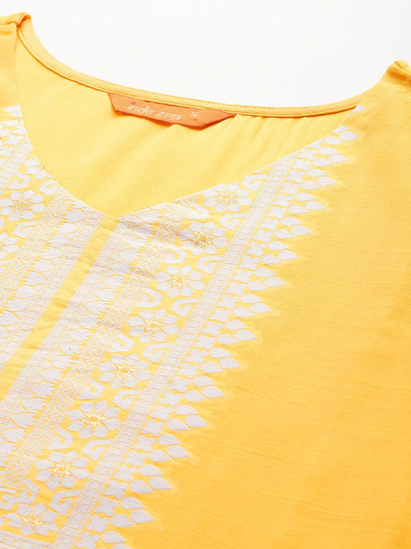 Indo Era Woven Design Jacquard Chanderi Silk Kurta With Trousers & Dupatta