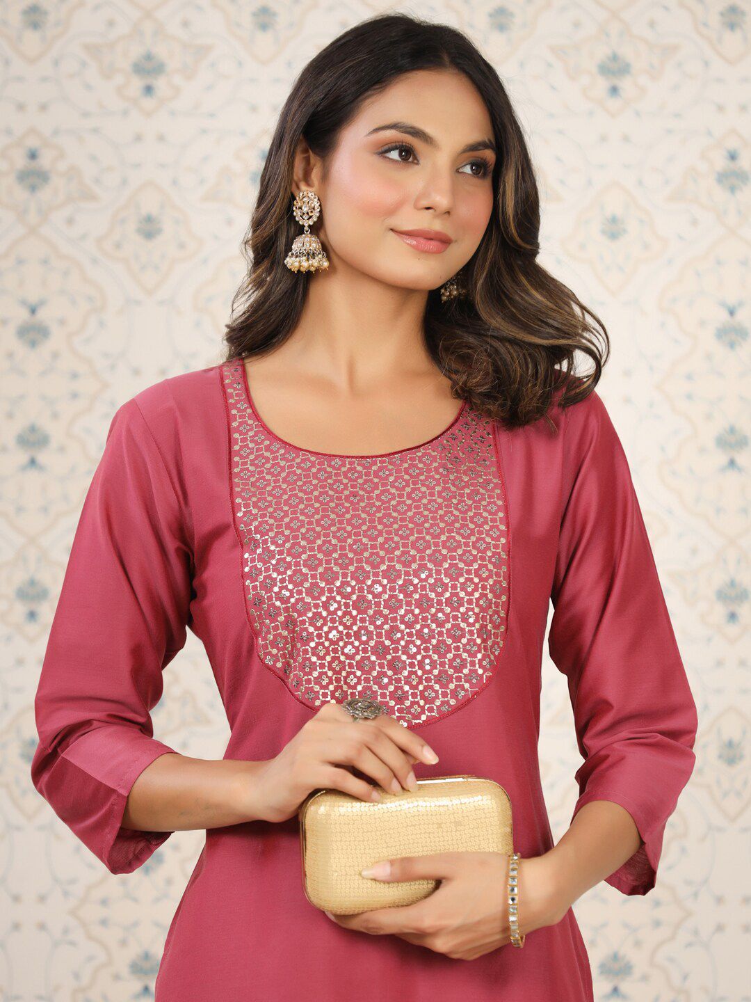 Ode by House of Pataudi Floral Embroidered Kurta - Distacart