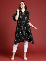 Thumbnail for Anouk Women Tribal Print Shirt Collar Kurta - Distacart