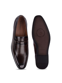 Thumbnail for LOUIS STITCH Men Brunette Brown Formal Slip-On Moccasin Shoes