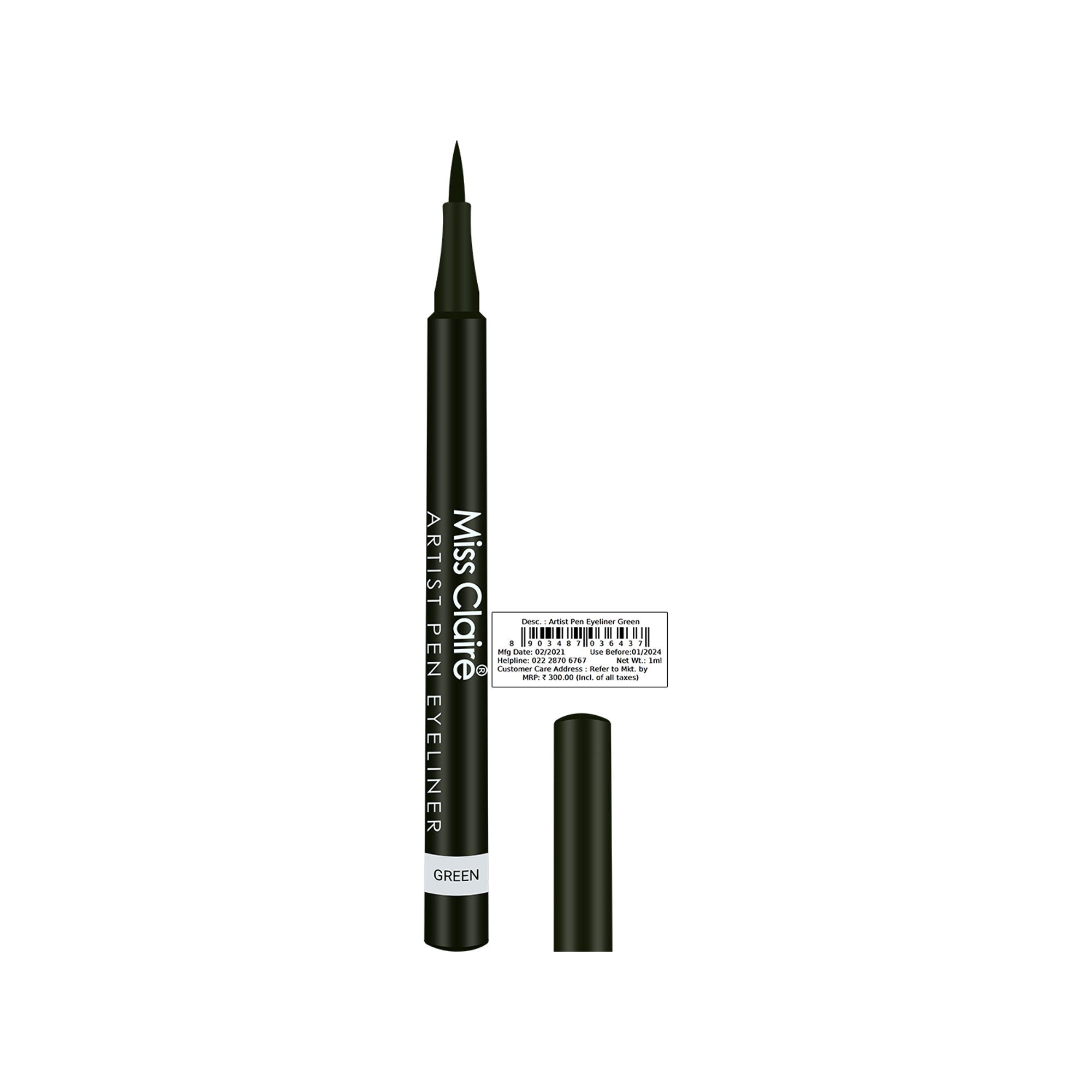 Miss Claire Artist Pen Eyeliner - Green