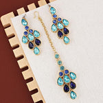 Thumbnail for Tehzeeb CreationsDesigner Gold-Polished Elegant Stone Necklace Set For Women & Girls - Distacart
